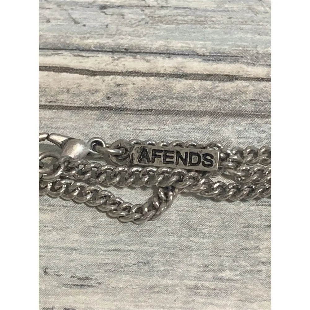 Chevron Style Silver Tone 26